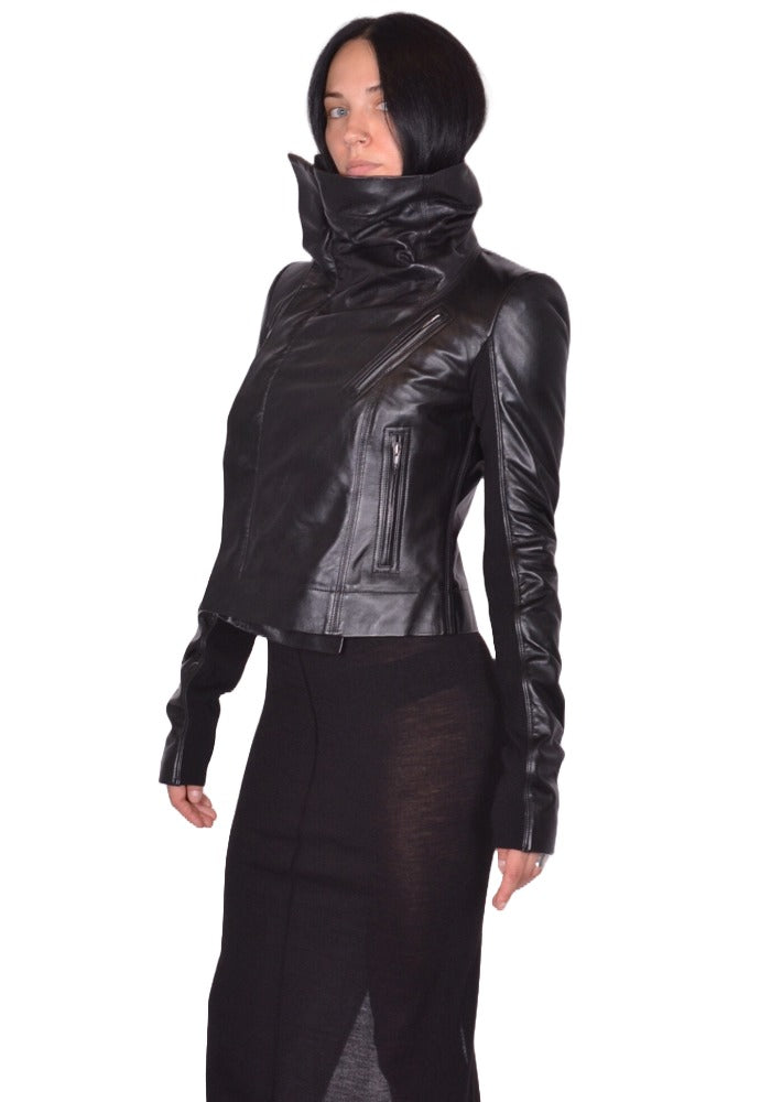 DOSHABURI通販｜RICK OWENS WOMEN CLASSIC LEATHER JACKET BLACK FW25
