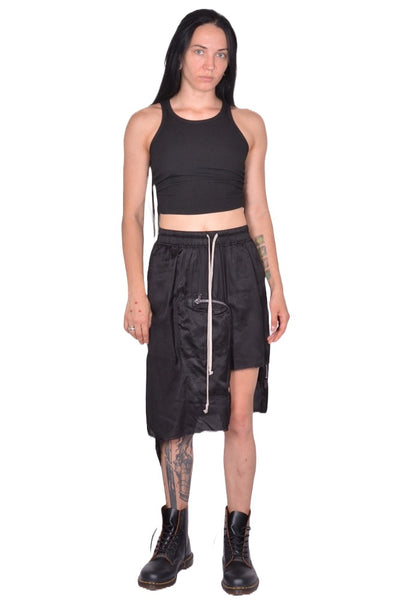 RICK OWENS WOMEN DRACCA SKIRT BLACK FW25｜DOSHABURI Online Shop