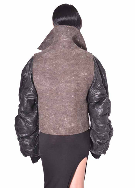 RICK OWENS WOMEN NASKA BIKER BLACK 2026FW | DOSHABURI Online Shop 