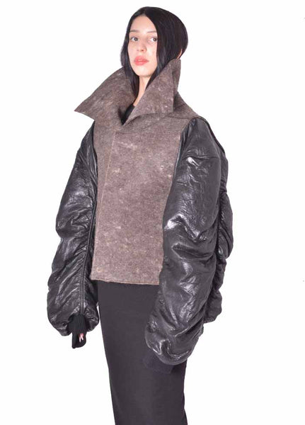 RICK OWENS WOMEN NASKA BIKER BLACK 2026FW | DOSHABURI Online Shop 