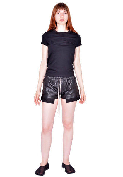 RICK OWENS WOMEN FOG BOXER SHORTS BLACK FW26 | DOSHABURI Online Shop