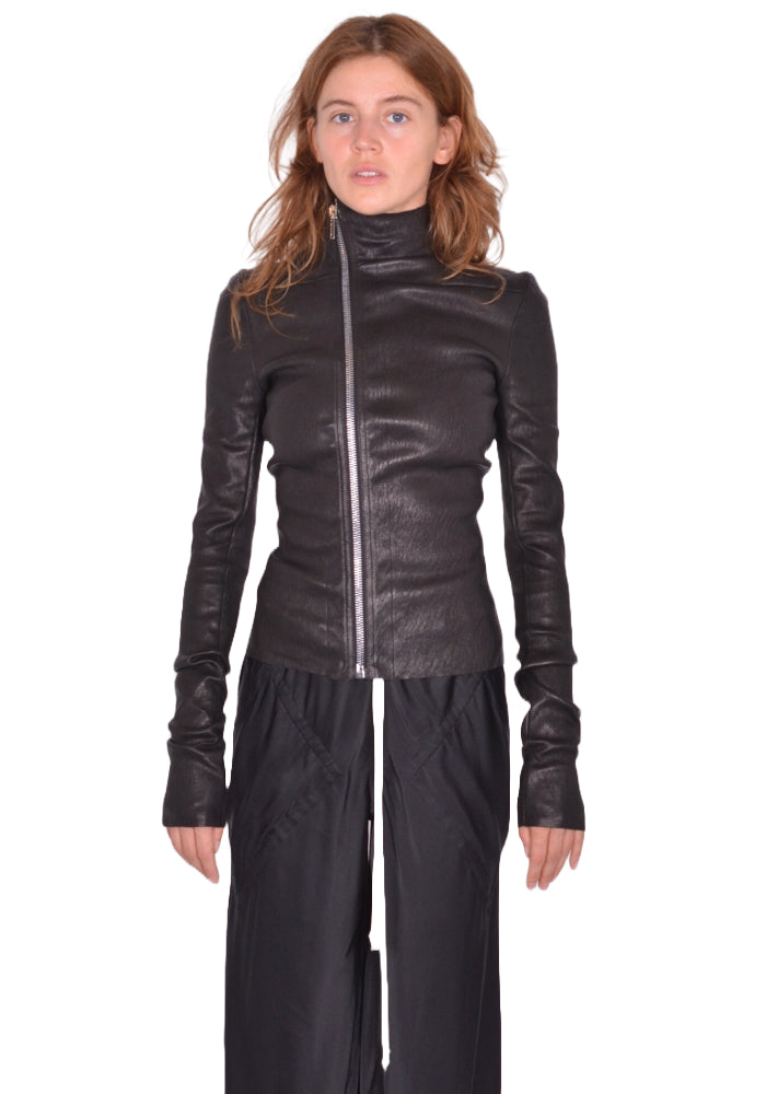 RICK OWENS WOMEN GARY LEATHER JACKET FW25 | DOSHABURI Online Shop