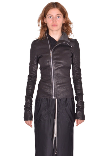 RICK OWENS WOMEN GARY LEATHER JACKET FW25 | DOSHABURI Online Shop