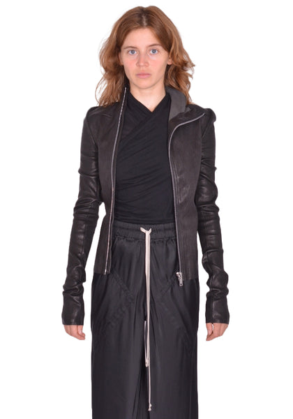 RICK OWENS WOMEN GARY LEATHER JACKET FW25 | DOSHABURI Online Shop