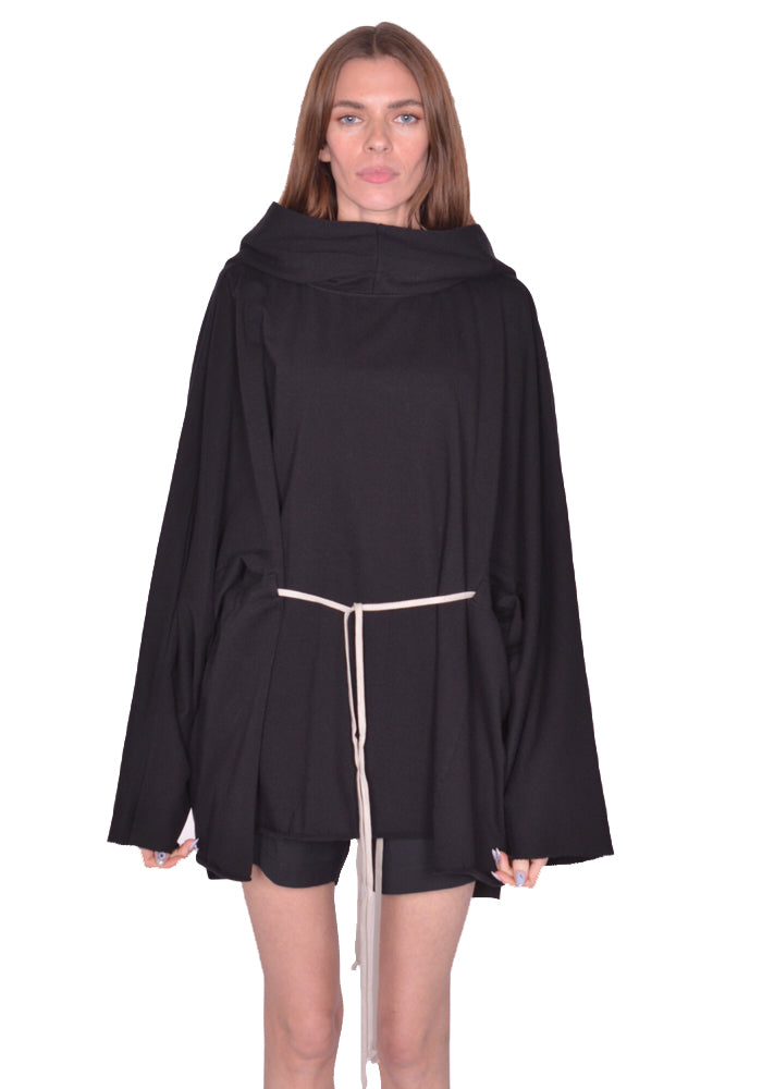 DOSHABURI通販｜RICK OWENS WOMEN HOODED TUNIC BLACK SS25