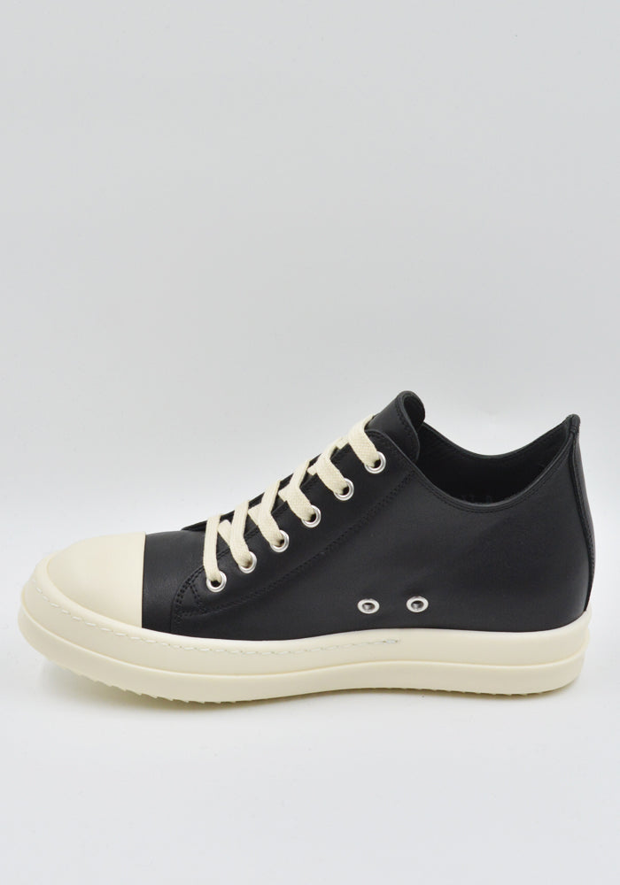 DOSHABURI通販｜RICK OWENS WOMEN LEATHER LOW-CUT SNEAKERS BLACK
