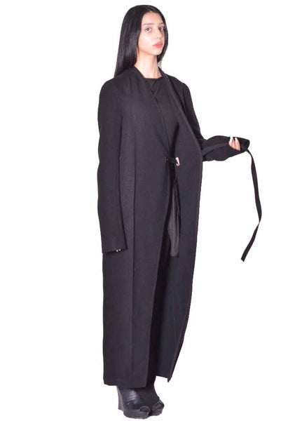 RICK OWENS WOMEN LS LAB COAT BLACK 2026FW | DOSHABURI Online Shop 