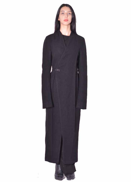 RICK OWENS WOMEN LS LAB COAT BLACK 2026FW | DOSHABURI Online Shop 