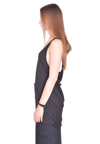 RICK OWENS WOMEN  PONY TANKTOP BLACK SS26 | DOSHABURI Shop