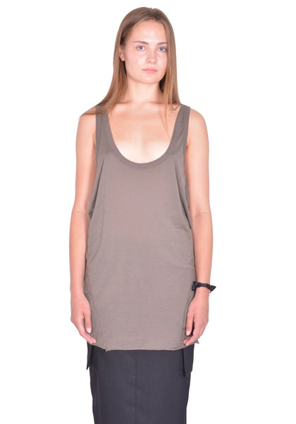 RICK OWENS WOMEN PONY TANKTOP DUST SS26 | DOSHABURI Shop