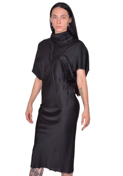 RICK OWENS WOMEN RP02E4543 SCH SEB DRESS BLACK FW25 | DOSHABURI Shop
