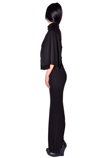 RICK OWENS WOMEN SL SCARF DRESS BLACK 2026FW | DOSHABURI Shop