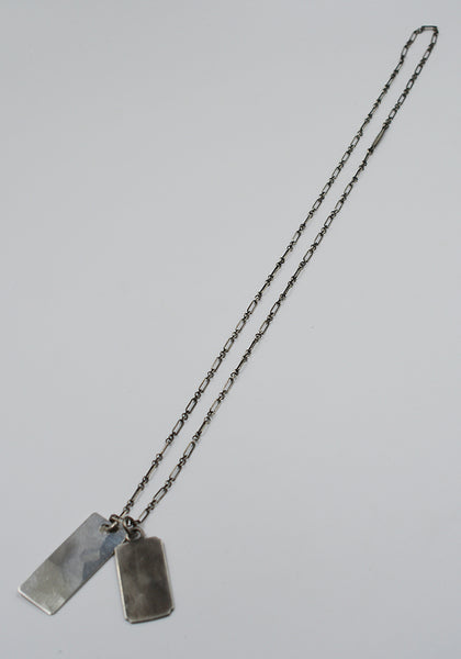 WERKSTATT MÜNCHEN M3018 FINE CHAIN NECKLACE TWO TAGS | DOSHABURI Shop