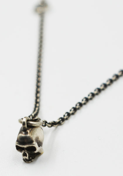 WERKSTATT:MÜNCHEN M7100 CHAIN MINI NECKLACE SKULL SILVER | DOSHABURI Shop
