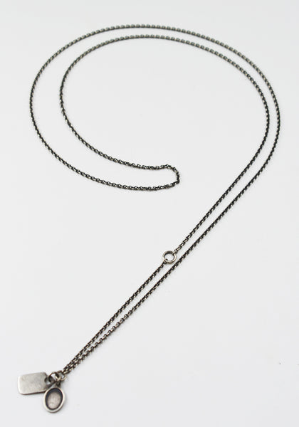 WERKSTATT MÜNCHEN M7450 CHAIN MINI NECKLACE TWO TAGS | DOSHABURI Shop