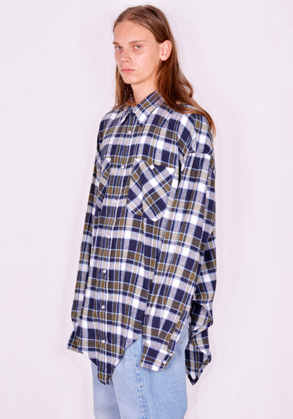 BLESS N°71 5342 WINTER POINTYSHIRT VINTAGE CHECKED FLANNEL FW23 | DOSHABURI Online Shop