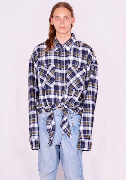 BLESS N°71 5342 WINTER POINTYSHIRT VINTAGE CHECKED FLANNEL FW23 | DOSHABURI Online Shop