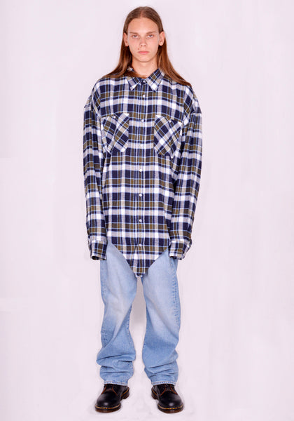 BLESS N°71 5342 WINTER POINTYSHIRT VINTAGE CHECKED FLANNEL FW23 | DOSHABURI Online Shop