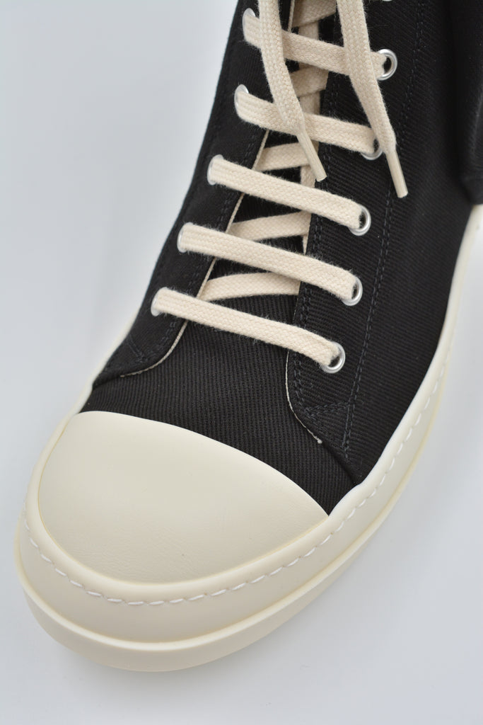 DOSHABURI通販｜RICK OWENS DRKSHDW CARGO DENIM SNEAKERS BLACK