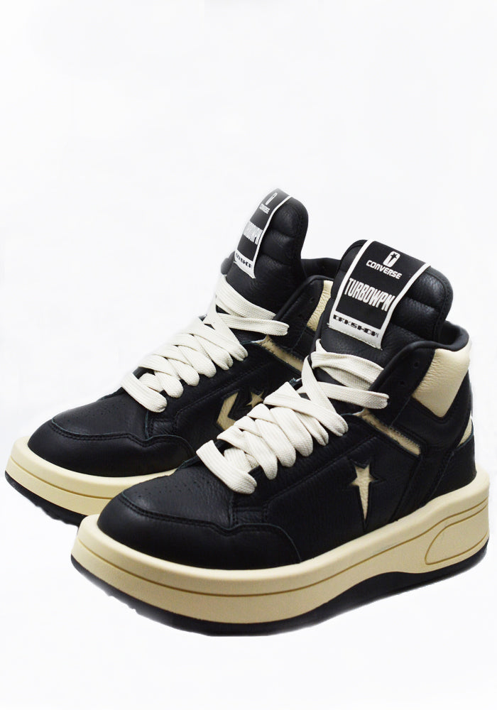 RICK OWENS DRKSHDW CONVERSE TURBOWPN HI-TOP SNEAKERS BLACK SS24 | DOSHABURI Online Shop