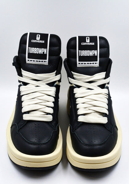 RICK OWENS DRKSHDW CONVERSE TURBOWPN HI-TOP SNEAKERS BLACK SS24 | DOSHABURI Online Shop