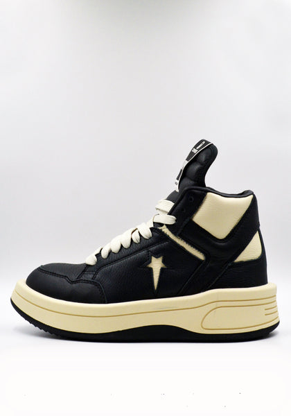 RICK OWENS DRKSHDW CONVERSE TURBOWPN HI-TOP SNEAKERS BLACK SS24 | DOSHABURI Online Shop