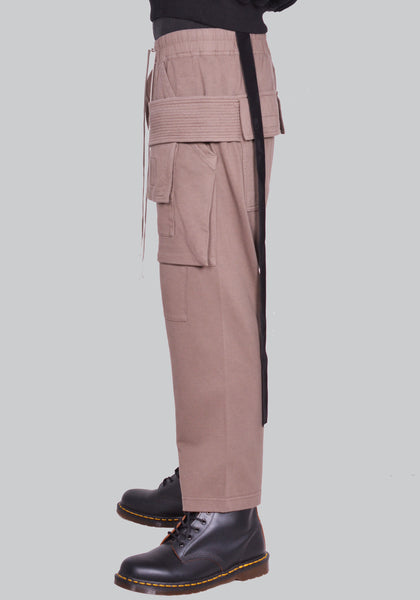 RICK OWENS DRKSHDW CREATCH CARGO CROPPED DRAWSTRING PANTS DUST SS24 | DOSHABURI Online Shop