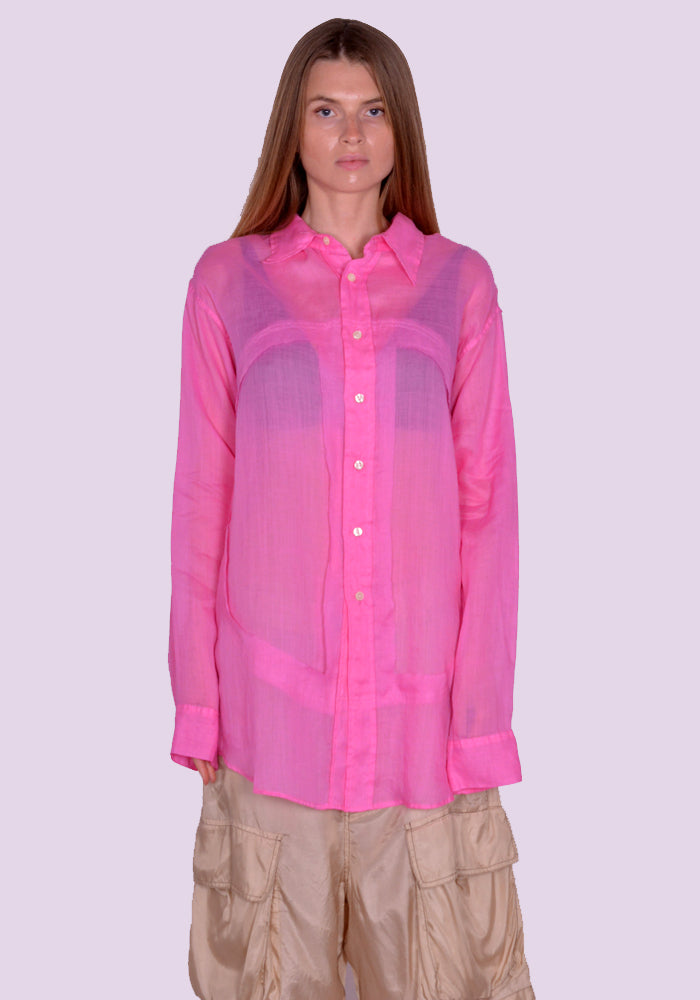 EDWARD CUMING SS23-S04A LUNG WINDOW SHIRT PINK SS23 | DOSHABURI Online Shop