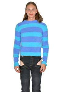 EGONLAB. KN003A FREDDY STRIPES KNIT JUMPER BLUE/PURPLE (New Season FW23)