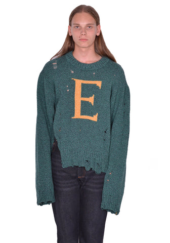 EGONLAB. KN004B ERONLAB KNIT SWEATER GREEN FW23 | DOSHABURI Online Shop