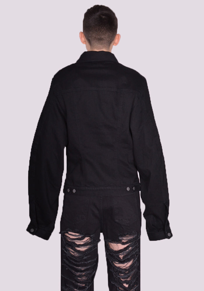 エゴンラボ通販|EGONLAB. WRAPPED DENIM JACKET RAW BLACK SS24 エゴンラボ通販|EGONLAB. WRAPPED DENIM JACKET RAW BLACK SS24