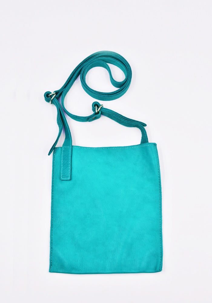 GUIDI FT1 SOFT HORSE FULL GRAIN FLAT CROSSBODY BAG TURQUOISE BLUE | DOSHABURI Online Shop