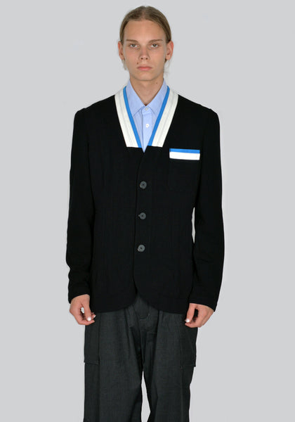 KIKO KOSTADINOV DIOTIMA BLAZER BLACK/ECRU/CERULEAN FW23 | DOSHABURI Online Shop