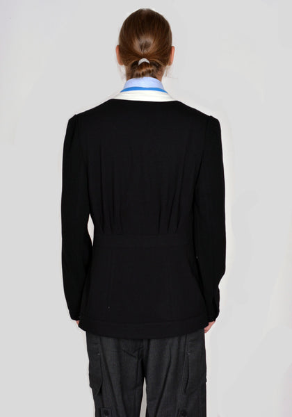 KIKO KOSTADINOV DIOTIMA BLAZER BLACK/ECRU/CERULEAN FW23 | DOSHABURI Online Shop