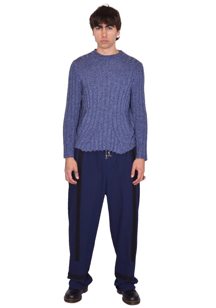 KIKO KOSTADINOV KADA KNIT PULLOVER BLUE MELANGE SS26 | DOSHABURI Shop