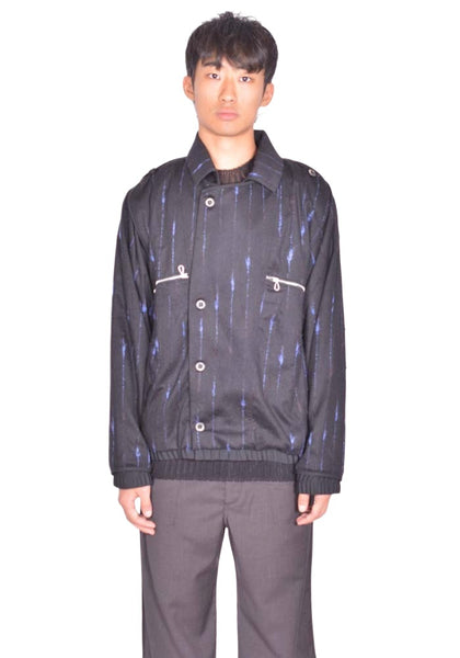 KIKO KOSTADINOV MEN KKSS26J06-46 KOMLO JACKET BLACK & ROYAL BLUE (New Season SS26)