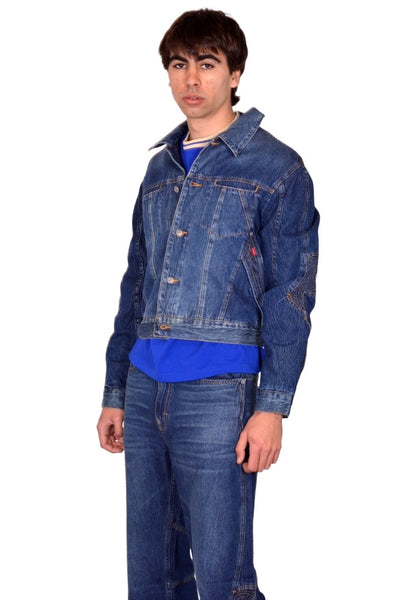 KIKO KOSTADINOV x LEVI'S ARTICULATE DENIM TRUCKER JACKET BLUE | DOSHABURI Shop