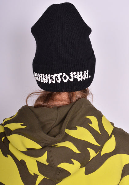 KUSIKOHC RIGHT TO FAIL BEANIE BLACK FW24 | DOSHABURI Online Shop