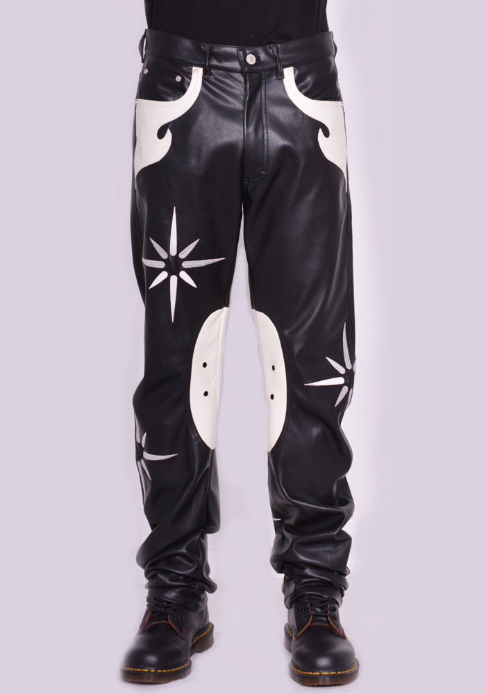 クシコック通販|KUSIKOHC KSK FLOWER RIDER FAUX LEATHER PANTS クシコック通販|KUSIKOHC KSK FLOWER RIDER FAUX LEATHER PANTS