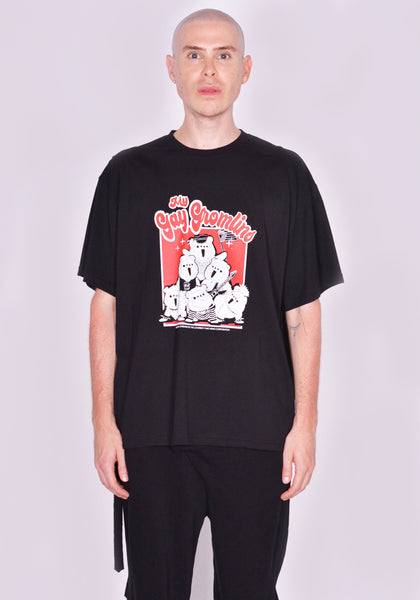 CHARLES JEFFREY LOVERBOY GRAPHIC SHORT SLEEVE T-SHIRT BLACK 50%OFF  | DOSHABURI Shop