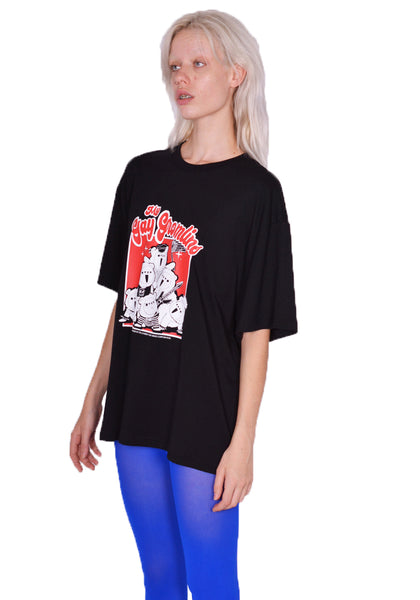 CHARLES JEFFREY LOVERBOY GRAPHIC SHORT SLEEVE T-SHIRT BLACK 50%OFF  | DOSHABURI Shop