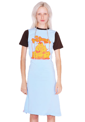 CHARLES JEFFREY LOVERBOY 31060402 BABY TEE DRESS MY GAY GROMLINS BLUE FW23 | DOSHABURI Online Shop