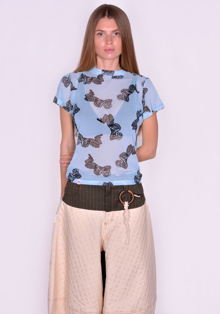 CHARLES JEFFREY LOVERBOY CJLSS23BT1 BABY TEE LIGHT BLUE 