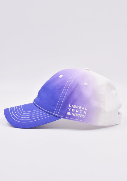 LIBERAL YOUTH MINISTRY LOGO EMBROIDERED BASEBALL CAP PURPLE/WHITE SS23 