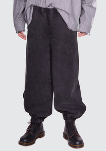 LIBERAL YOUTH MINISTRY OVERSIZED DENIM SWEATPANTS POLAR BLACK SS24 | DOSHABURI Online Shop