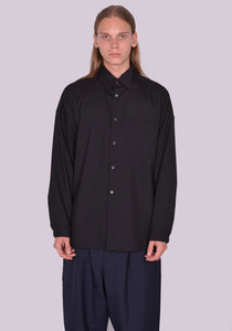 MARNI CUMU0061A1 WOOL LONG SLEEVE SHIRT BLACK  (New Season FW23)