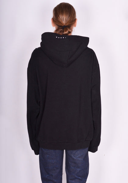 MARNI FUMU0067PE BIO COTTON SWEAT HOODIE BLACK FW23 | DOSHABURI Online Shop