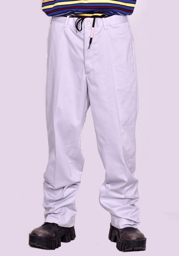 MARNI PUMU0110A2 TROUSERS ICE GREY SS23 | DOSHABURI Online Shop