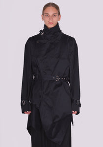 MARINA YEE FW23-CHANOT UNISEX FOLD TRENCH COAT NAVY FW23 | DOSHABURI Online Shop