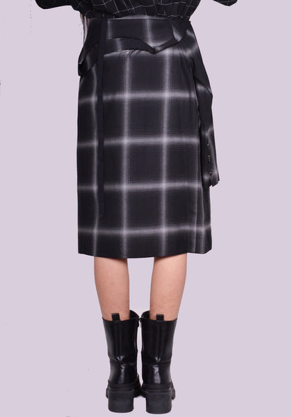 MARINA YEE DECONSTRUCTED DRESS SKIRT BLACK/WHITE FW23 | DOSHABURI Shop